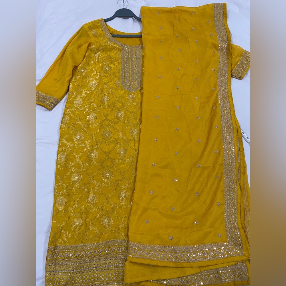 Yellow Gold Salwar Kameez